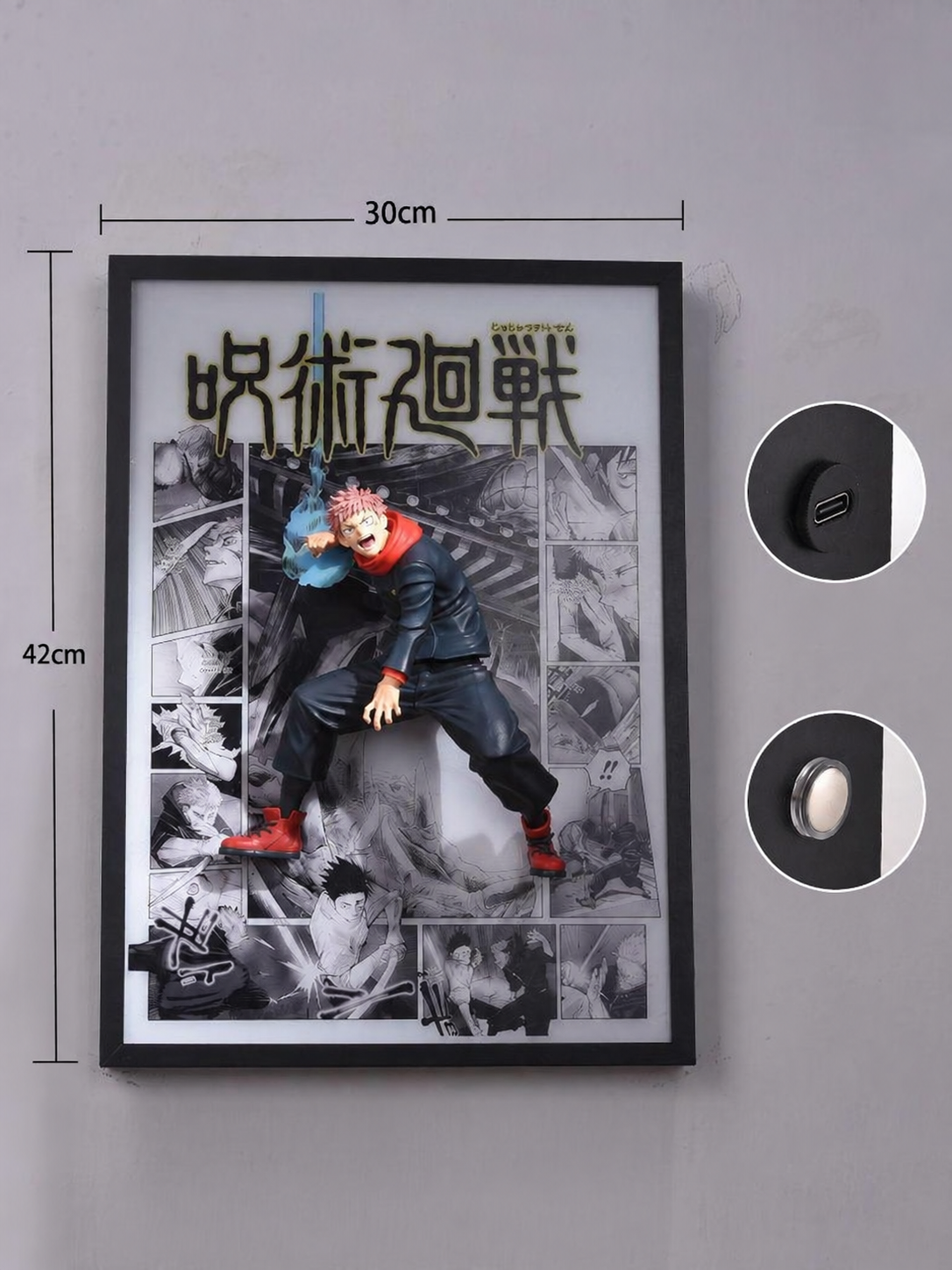 Gojo X Yuji 3D Light Wall Art – image 2