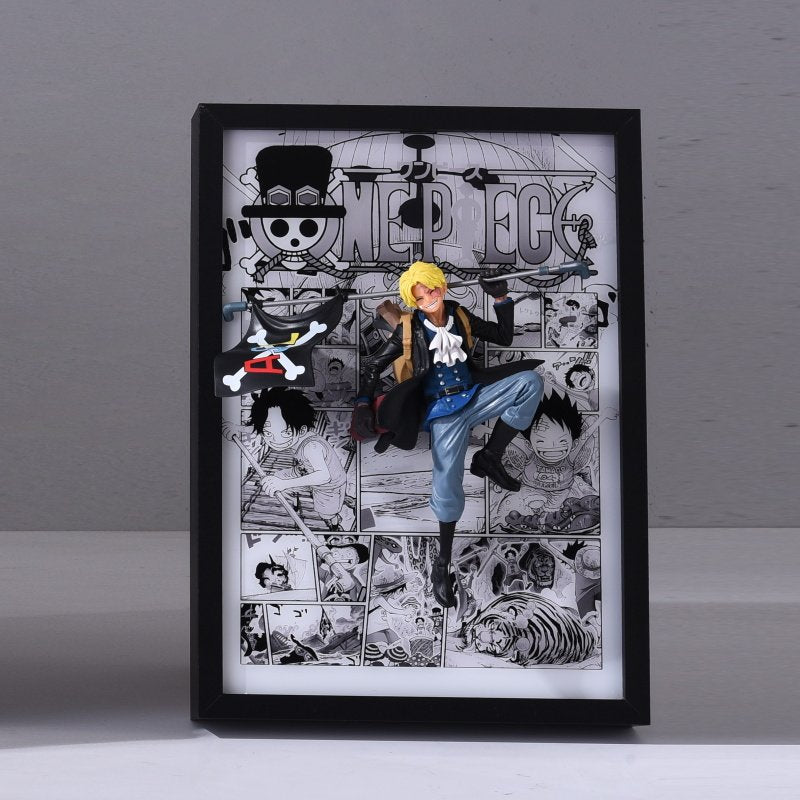 One Piece Luffy, Ace And Sabo Brotherhood 3D Light Wall Art