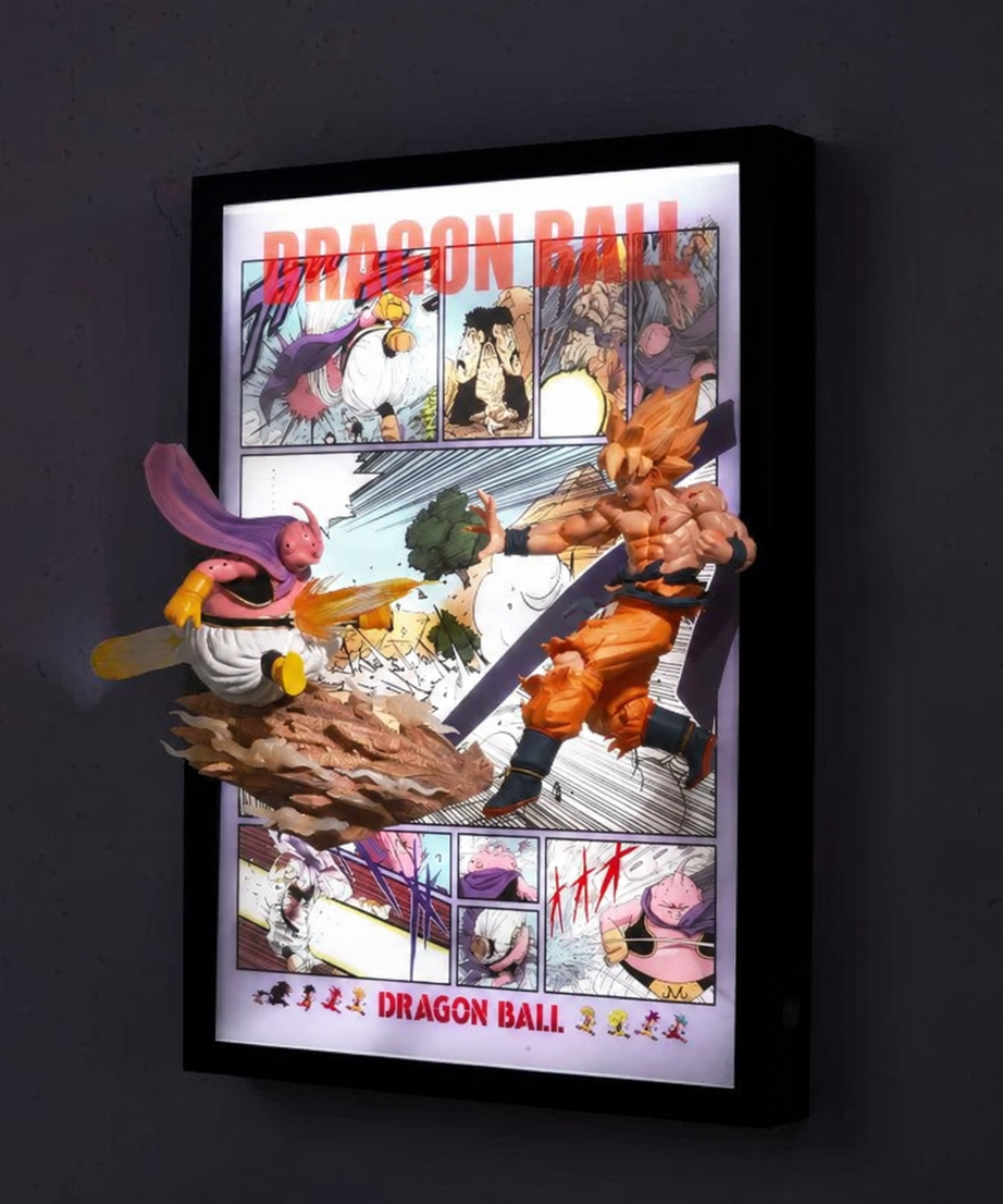 Dragon Ball Super Saiyan Son Goku Buu 3D Light Wall Art – image 6