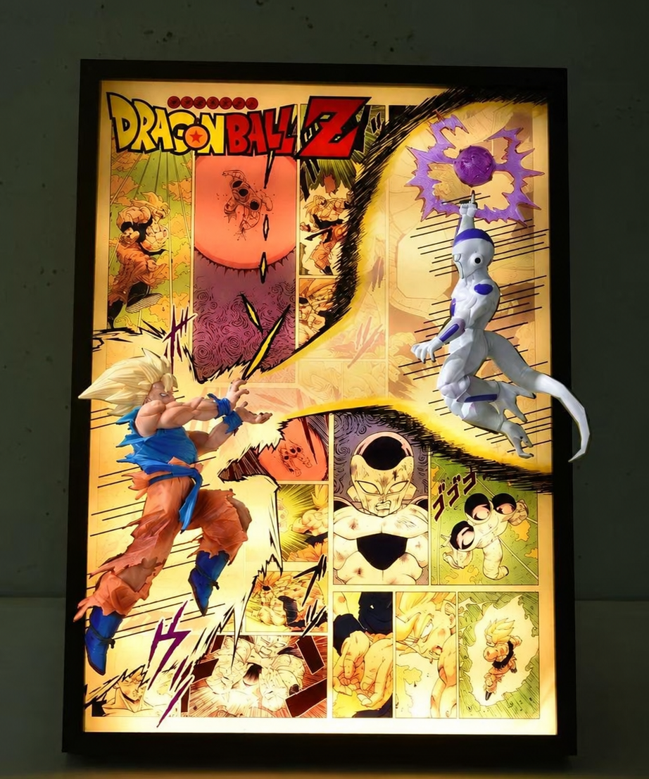 Goku Vs Frieza 3D Light Wall Art – image 1