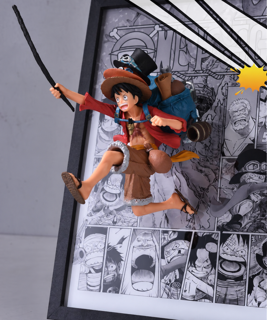One Piece Luffy, Ace And Sabo Brotherhood 3D Light Wall Art – batch 6 image 2