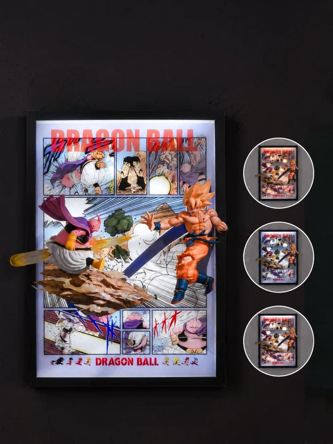 Dragon Ball Super Saiyan Son Goku Buu 3D Light Wall Art – image 3