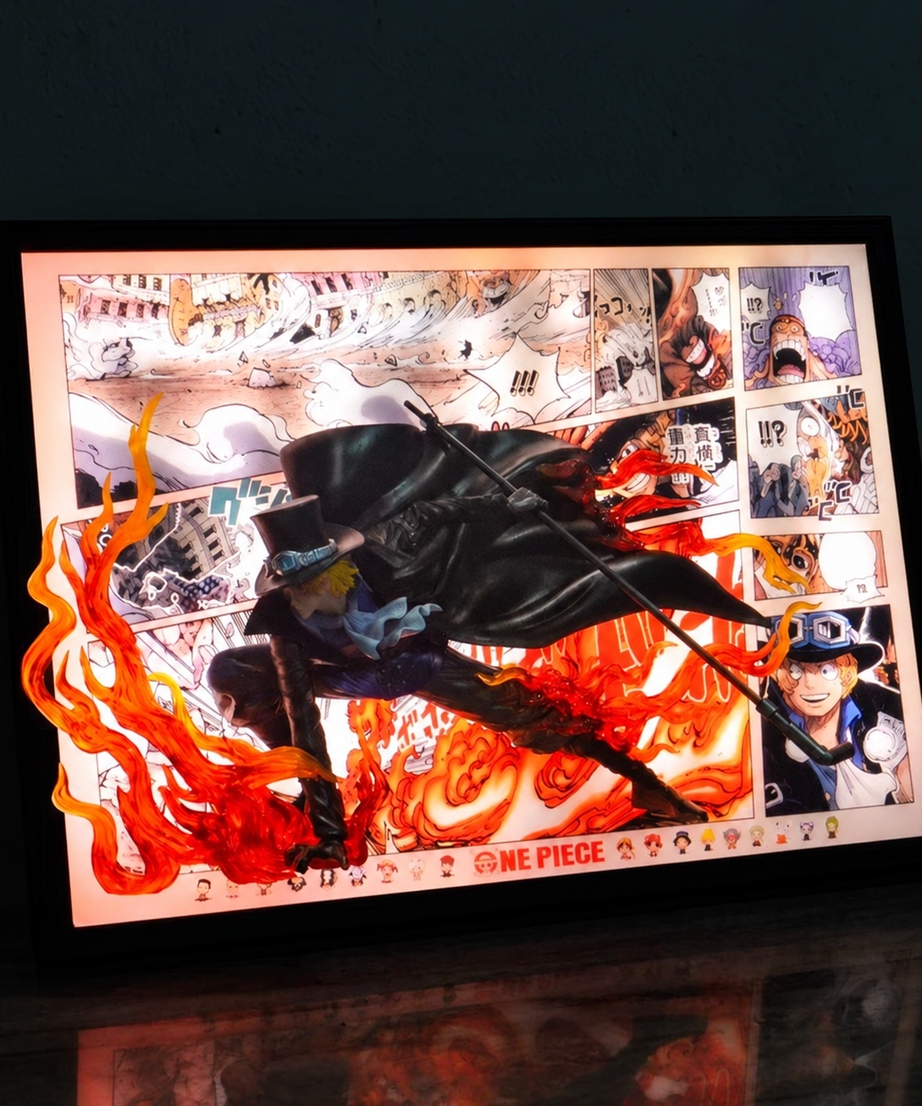 One Piece Sabo Fire Fist 3D Light Wall Art – batch 7 image 4
