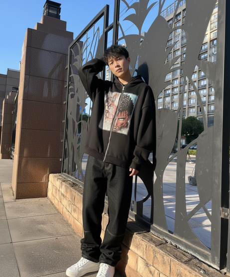 Griffith Embroidered Zipper Jacket