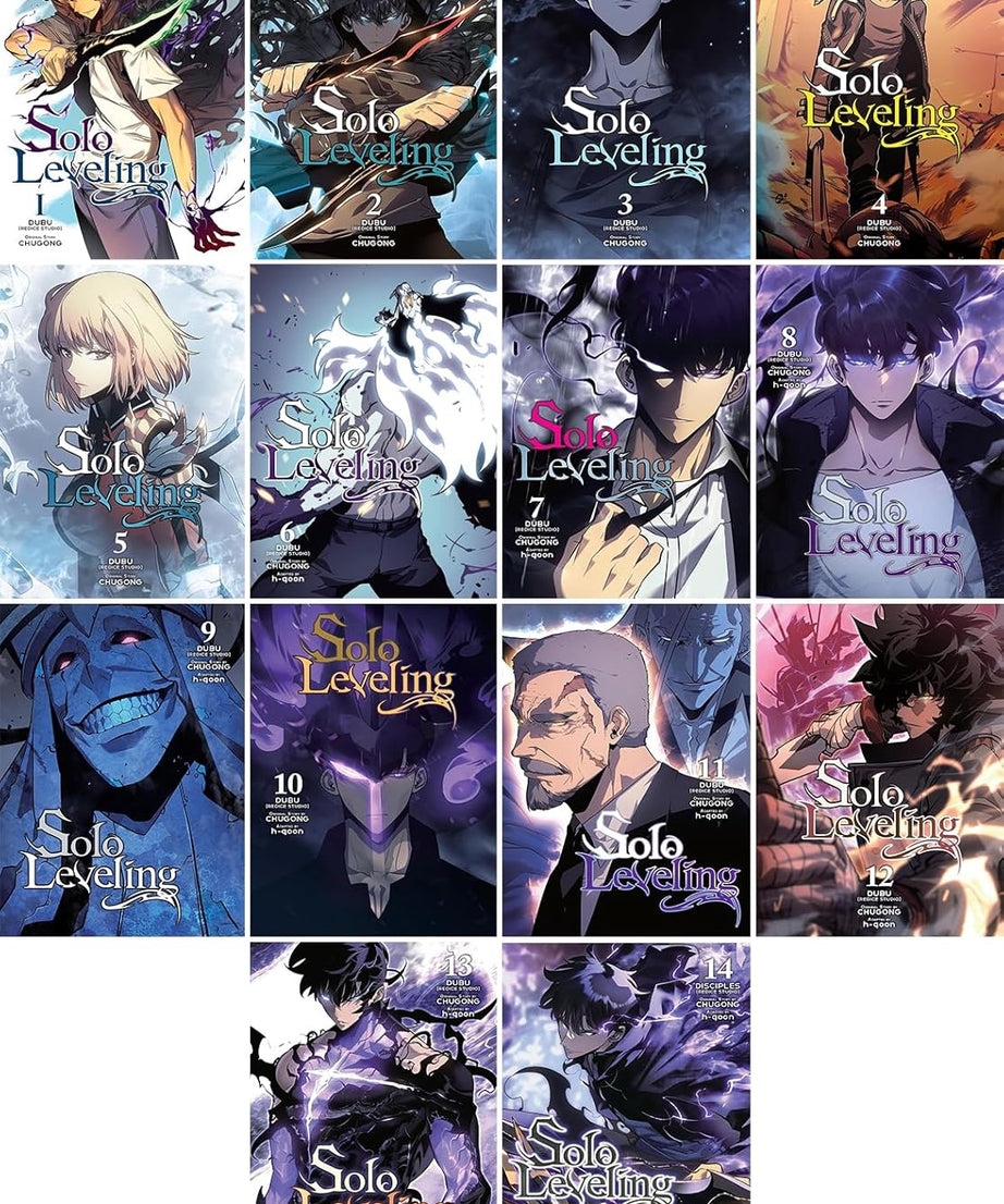 Solo Leveling manga - official anime book collection front view