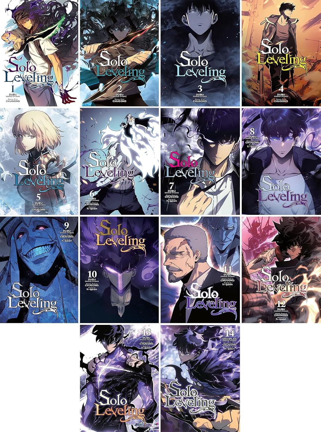 Solo Leveling manga - official anime book collection front view