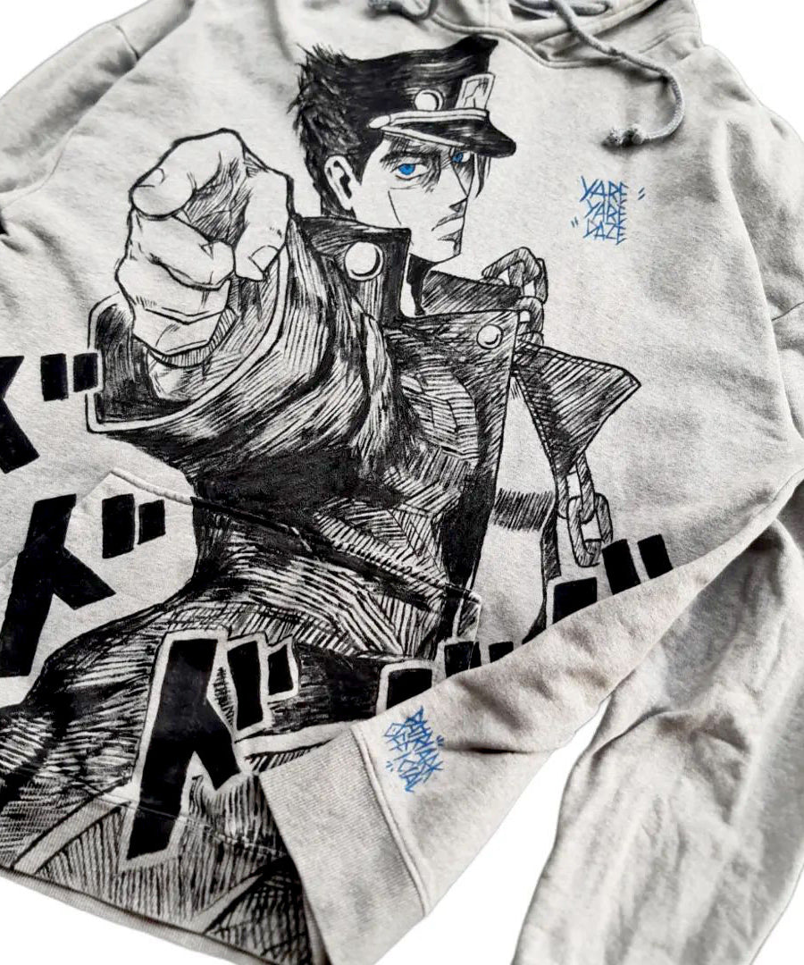 Jotaro Kujo Spray Painting Hoodie Pre-Order