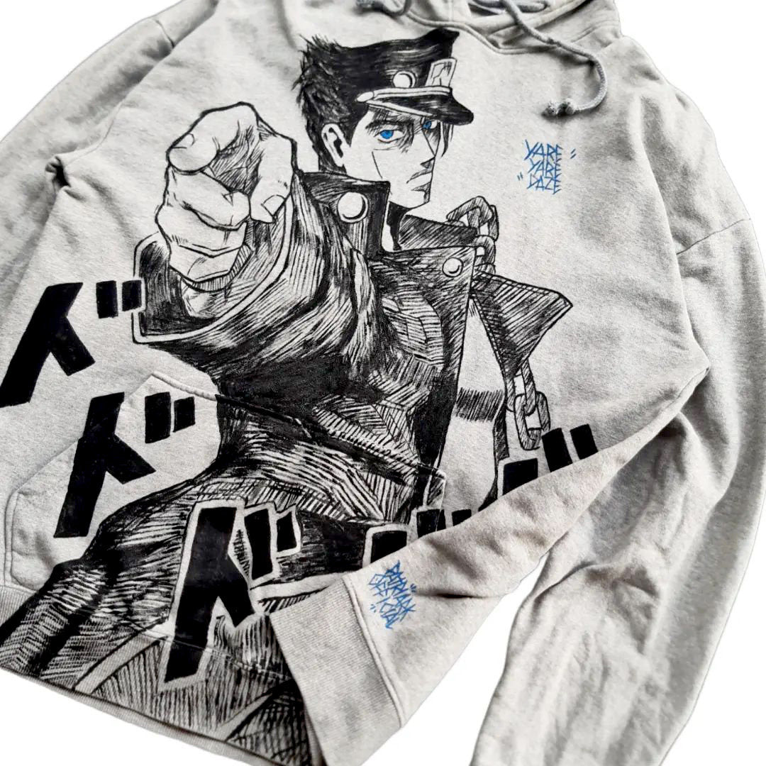 Jotaro Kujo Spray Painting Hoodie Pre-Order