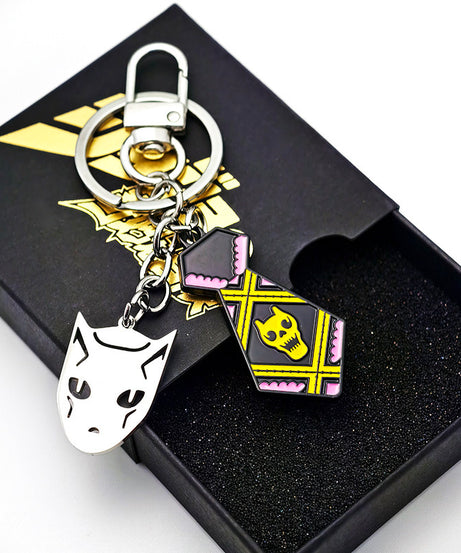JoJo's Bizarre Adventure keychain - anime collectible accessory angle view