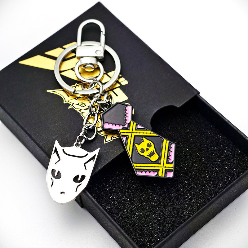 JoJo's Bizarre Adventure keychain - anime collectible accessory angle view