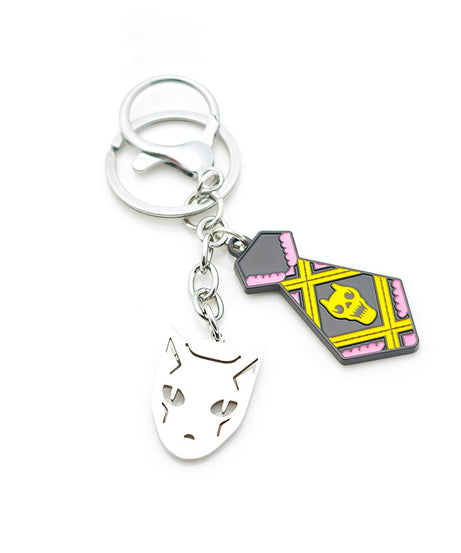JoJo's Bizarre Adventure keychain - anime collectible accessory angle view