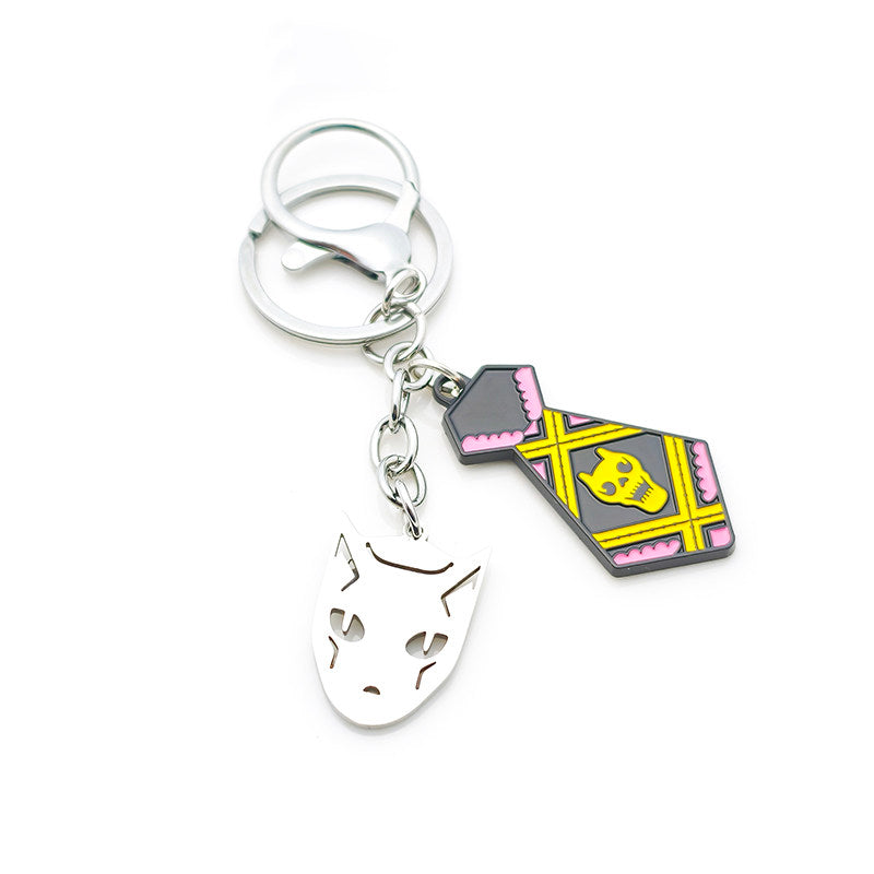 JoJo's Bizarre Adventure keychain - anime collectible accessory angle view