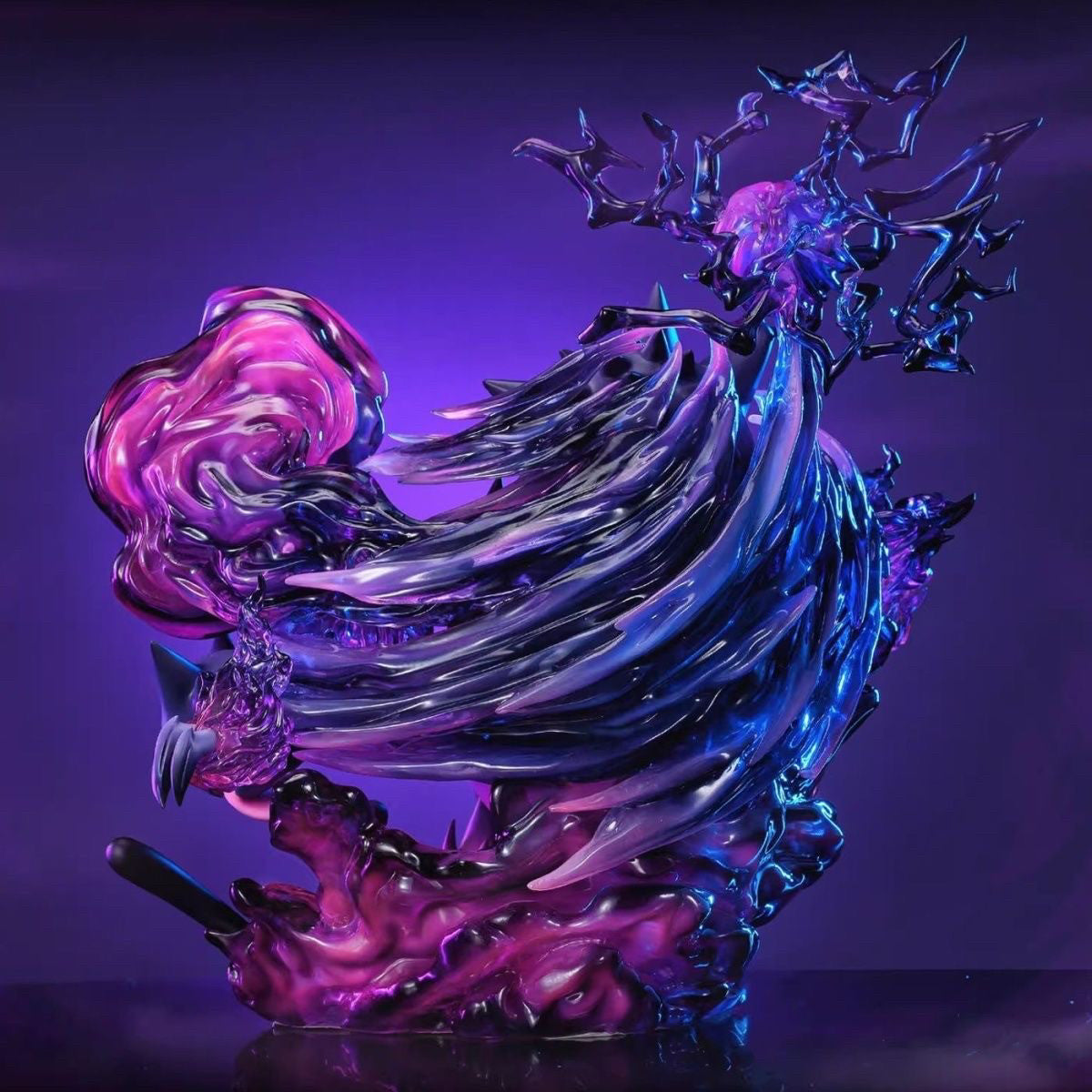 Gengar Family And Shadow Ball Limited Anime Statue Painted Model