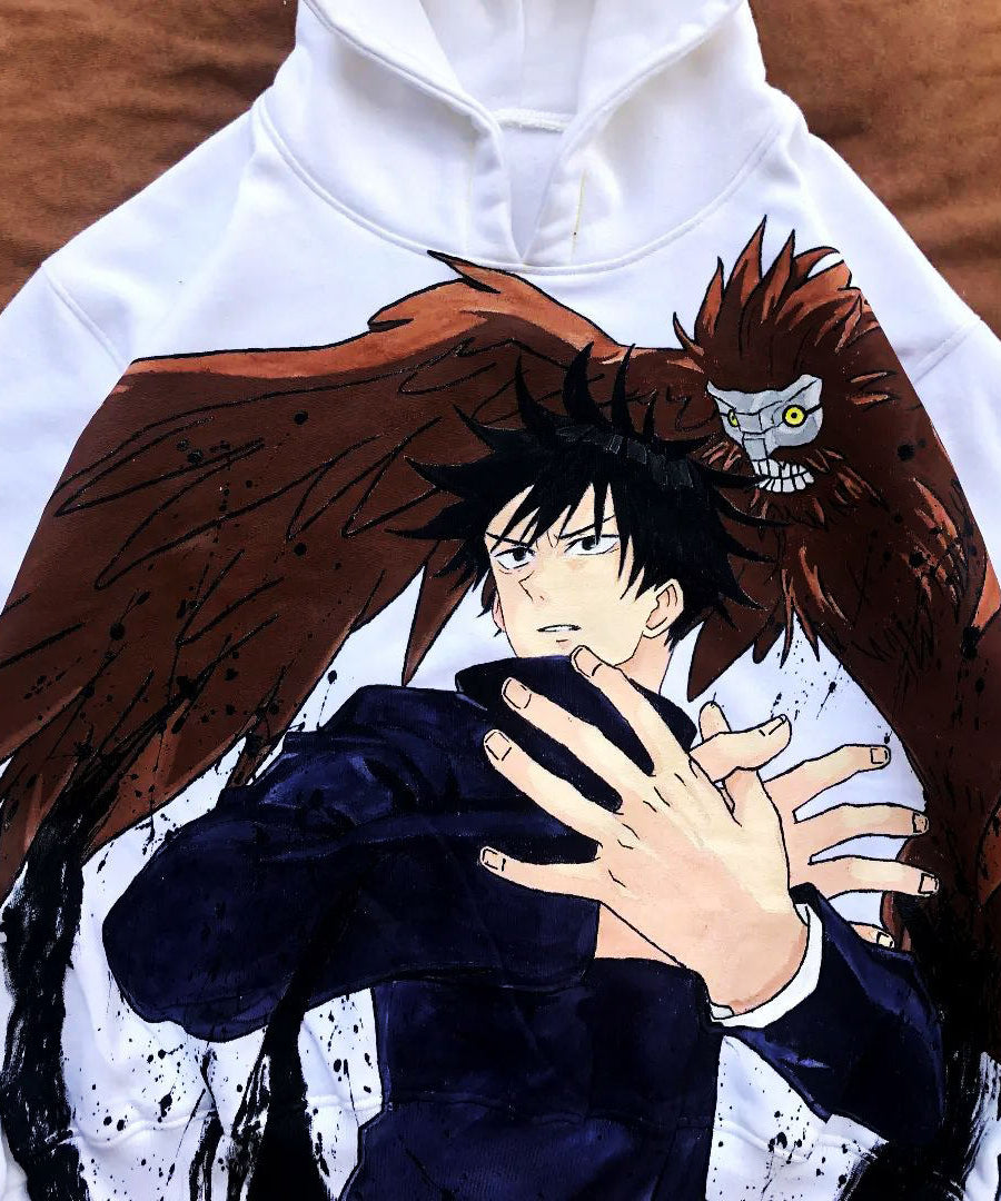 Megumi Fushiguro Spray Painting Hoodie Pre-Order