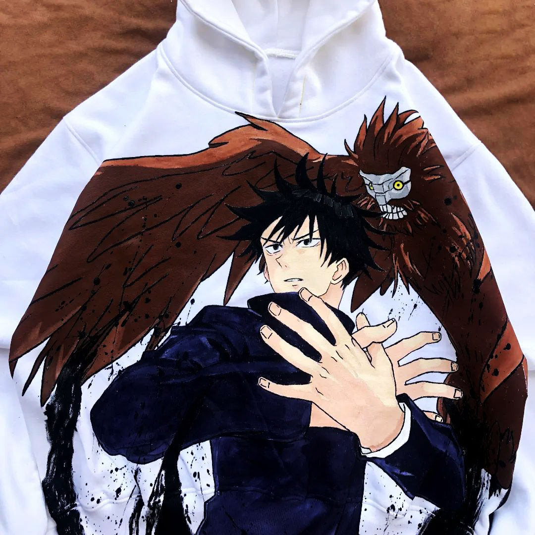 Megumi Fushiguro Spray Painting Hoodie Pre-Order