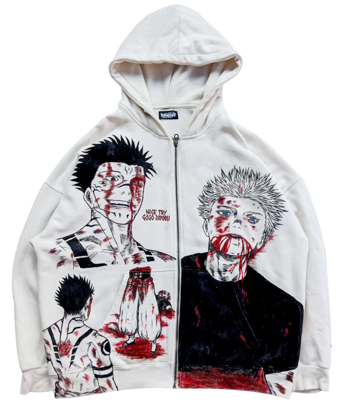 Sukuna X Gojo Spray Painting Hoodie Pre-Order