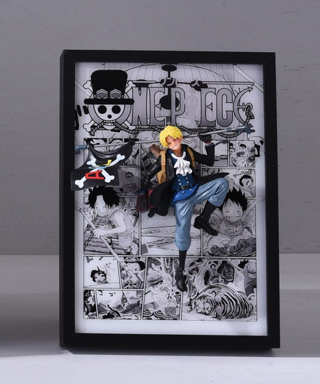 One Piece Luffy, Ace And Sabo Brotherhood 3D Light Wall Art