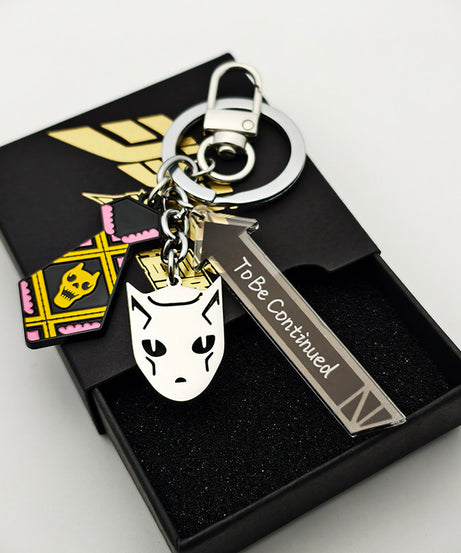 JoJo's Bizarre Adventure keychain - anime collectible accessory angle view