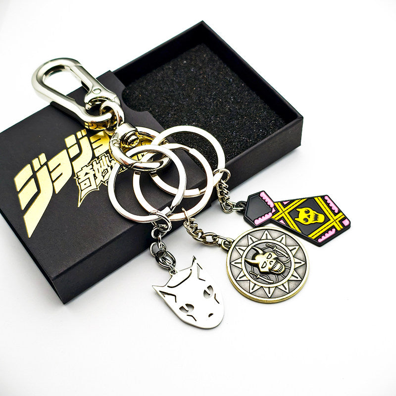 JoJo's Bizarre Adventure keychain - anime collectible accessory angle view