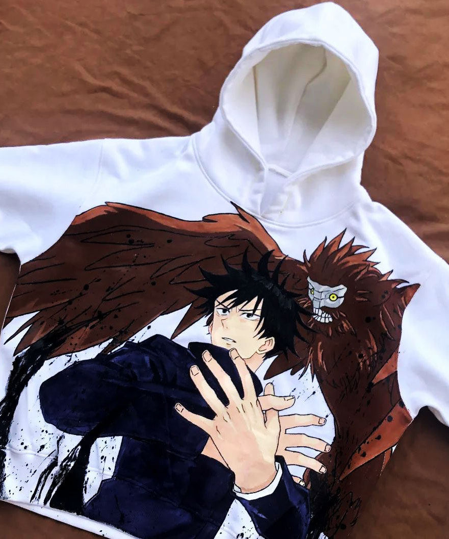 Megumi Fushiguro Spray Painting Hoodie Pre-Order