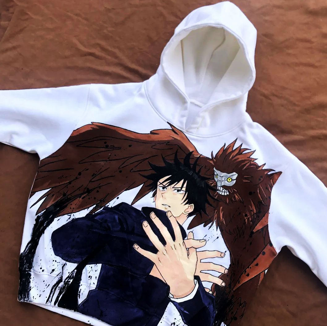 Megumi Fushiguro Spray Painting Hoodie Pre-Order