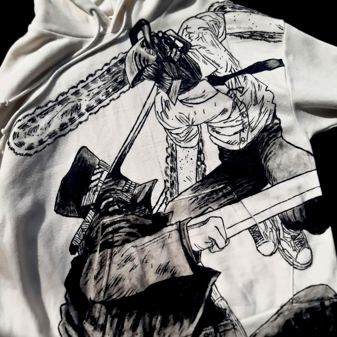 Chainsaw Man Spray Painting Hoodie Pre-Order