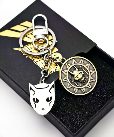 JoJo's Bizarre Adventure keychain - anime collectible accessory angle view