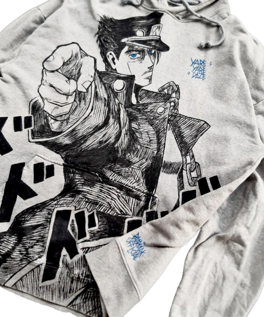 Jotaro Kujo Spray Painting Hoodie Pre-Order