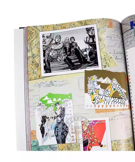 JoJo's Bizarre Adventure art book - premium anime artwork collection side view