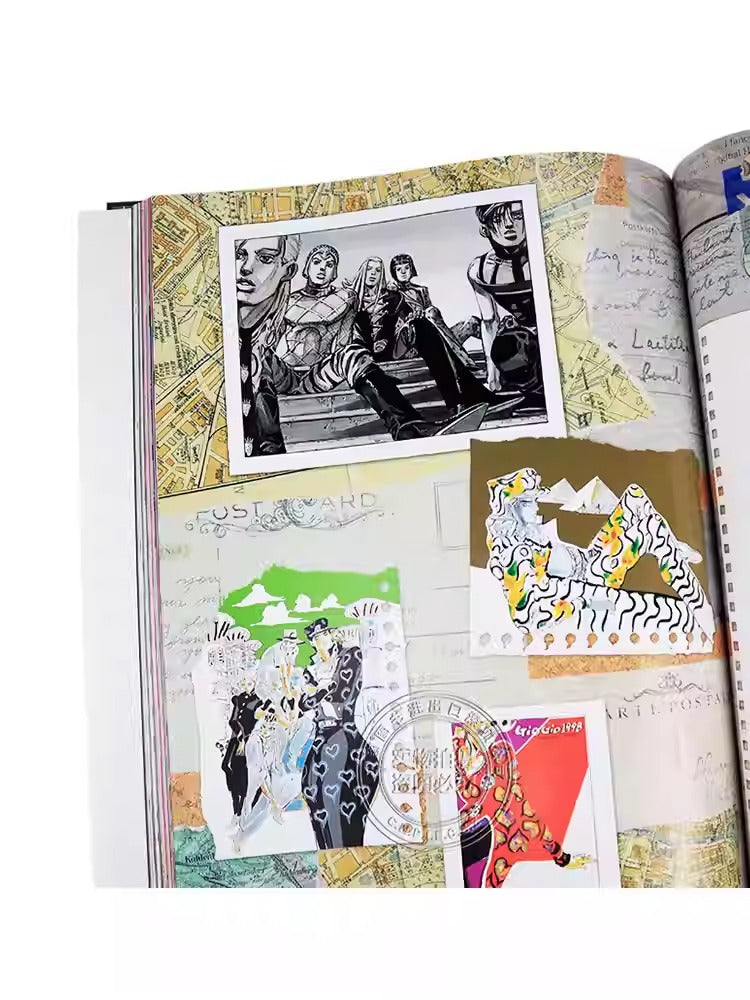 JoJo's Bizarre Adventure art book - premium anime artwork collection side view