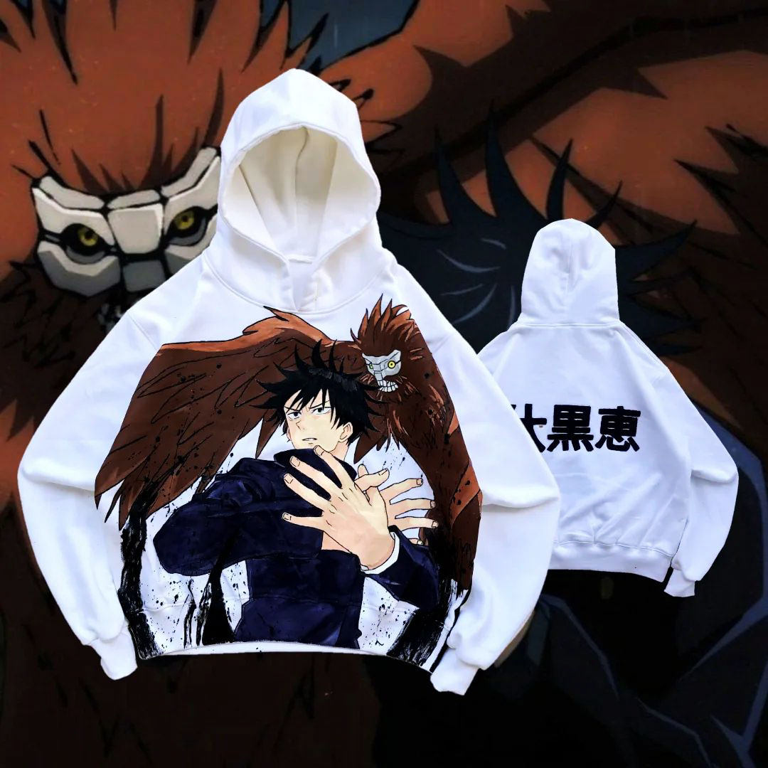 Megumi Fushiguro Spray Painting Hoodie Pre-Order