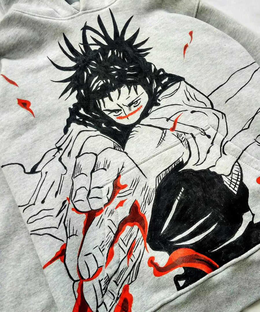 Jujutsu Kaisen Jujutsu Kaisen anime hoodie - oversized streetwear design design detail