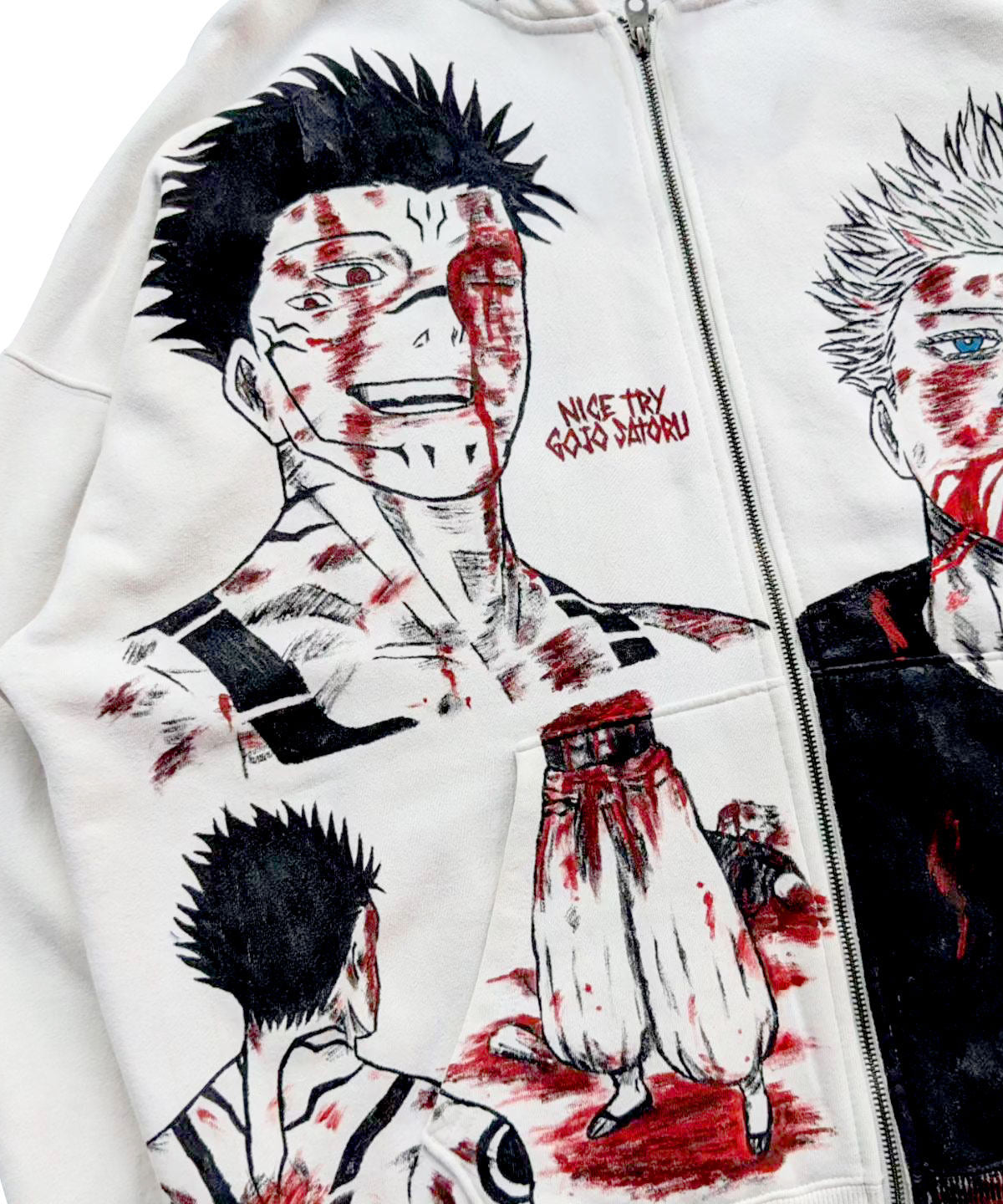 Sukuna X Gojo Spray Painting Hoodie Pre-Order