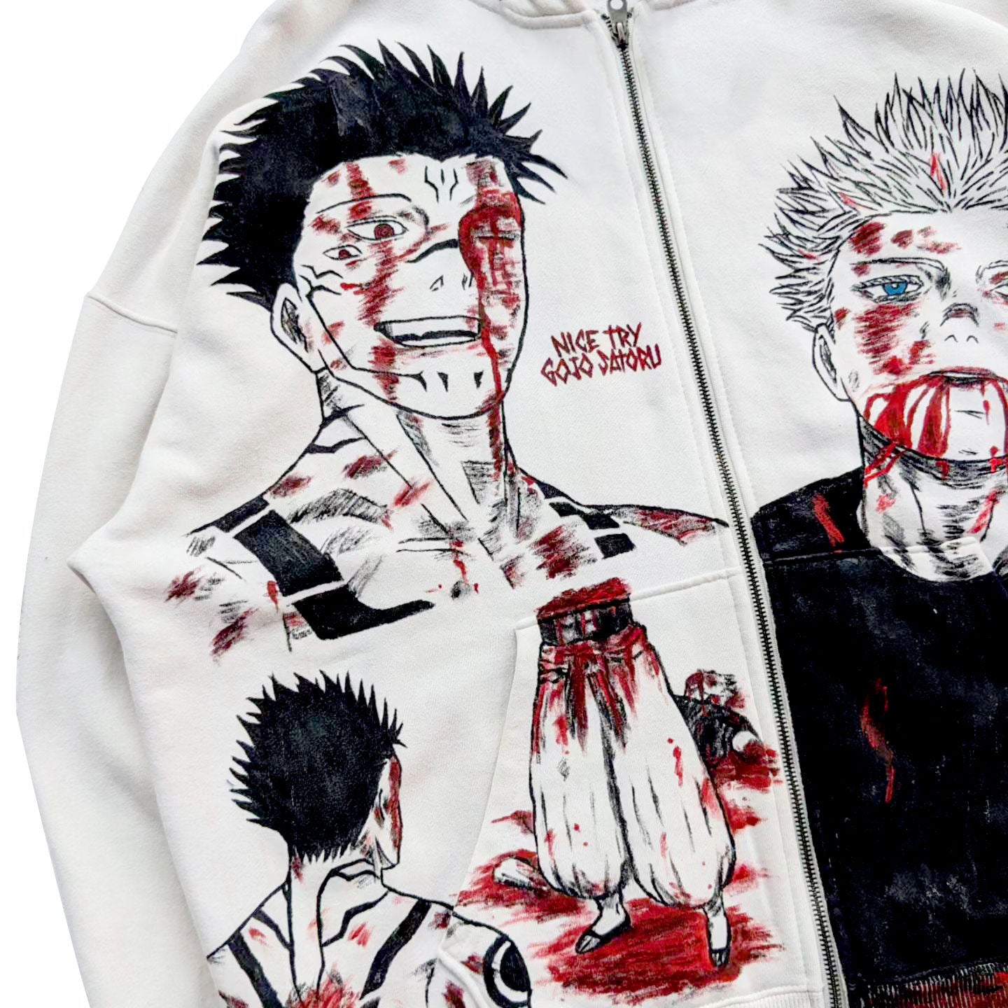 Sukuna X Gojo Spray Painting Hoodie Pre-Order