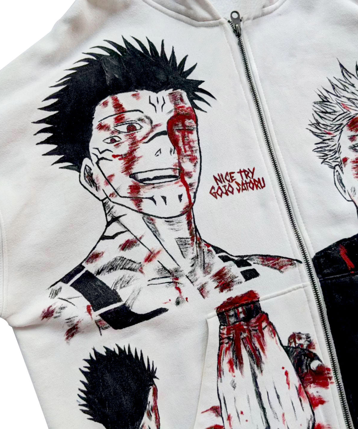 Sukuna X Gojo Spray Painting Hoodie Pre-Order