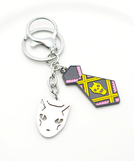 JoJo's Bizarre Adventure keychain - anime collectible accessory angle view