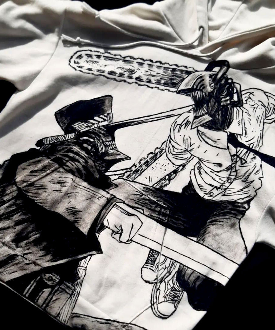 Chainsaw Man Spray Painting Hoodie Pre-Order