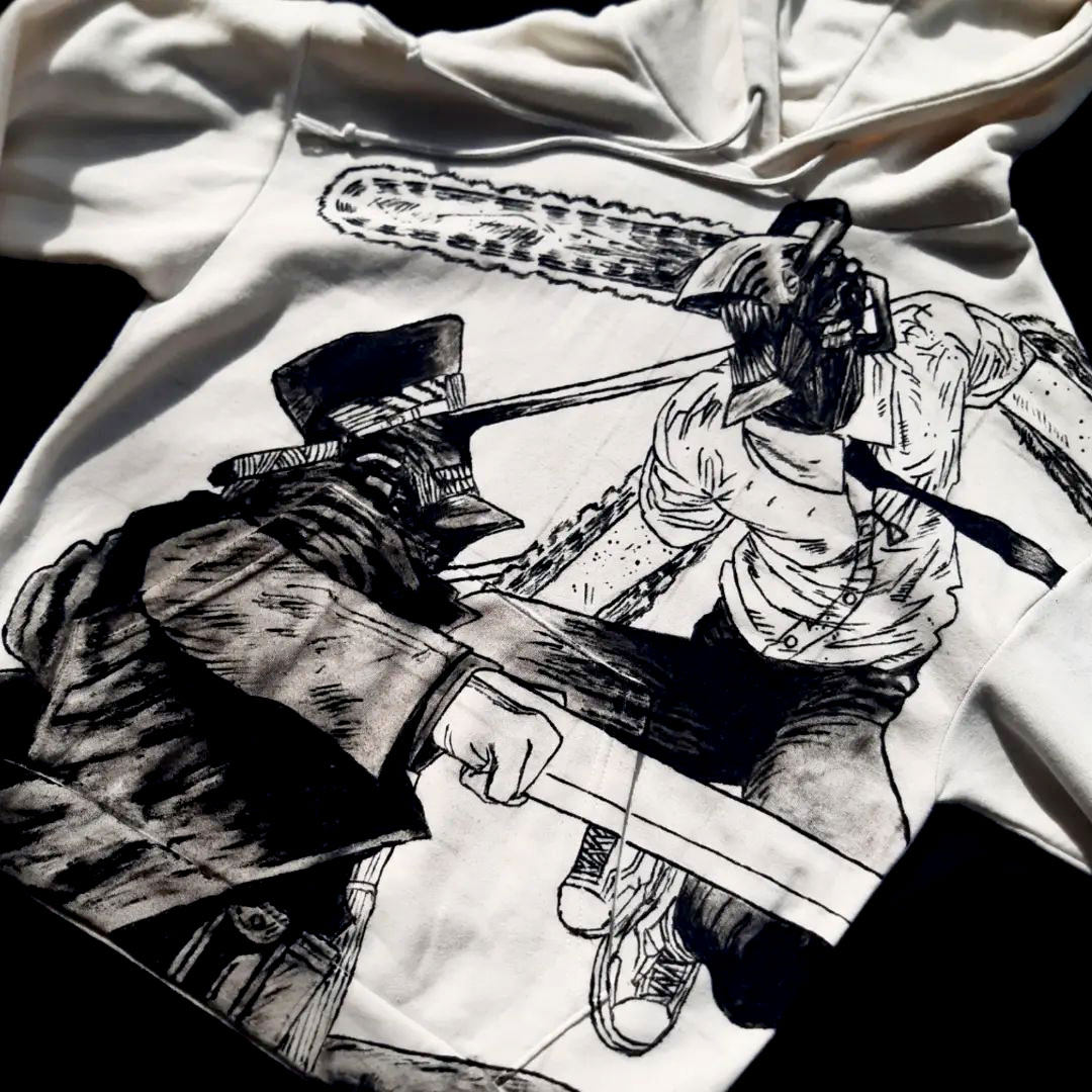 Chainsaw Man Spray Painting Hoodie Pre-Order