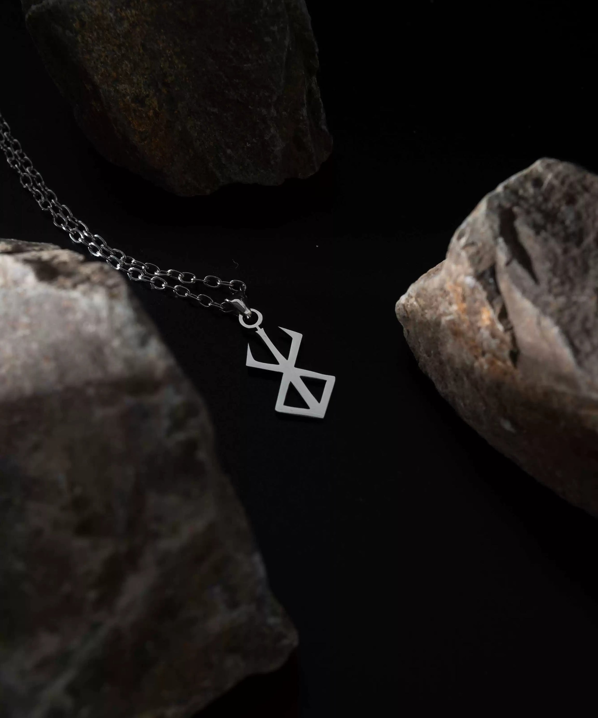 Berserk necklace - premium anime jewelry back view