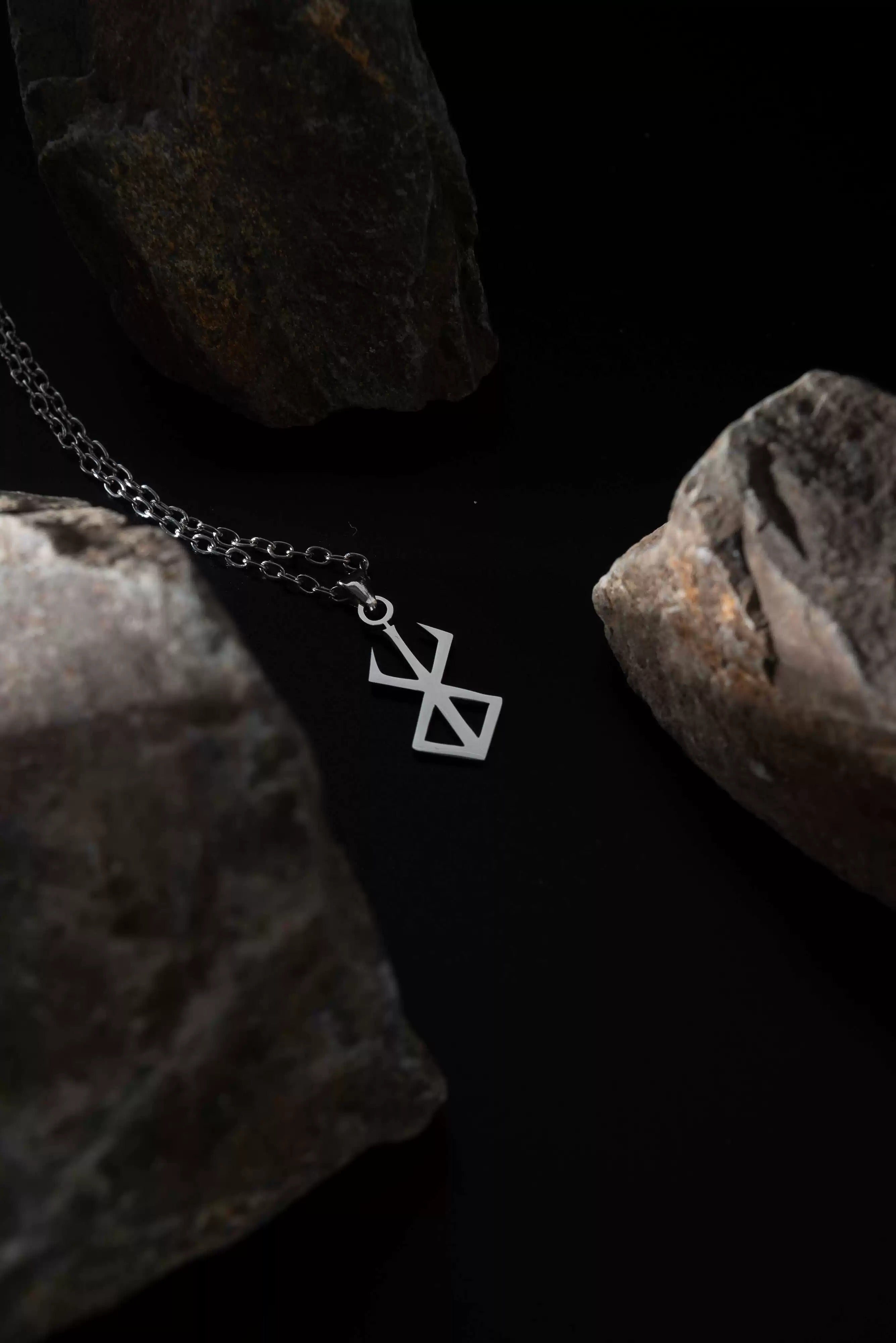 Berserk necklace - premium anime jewelry back view