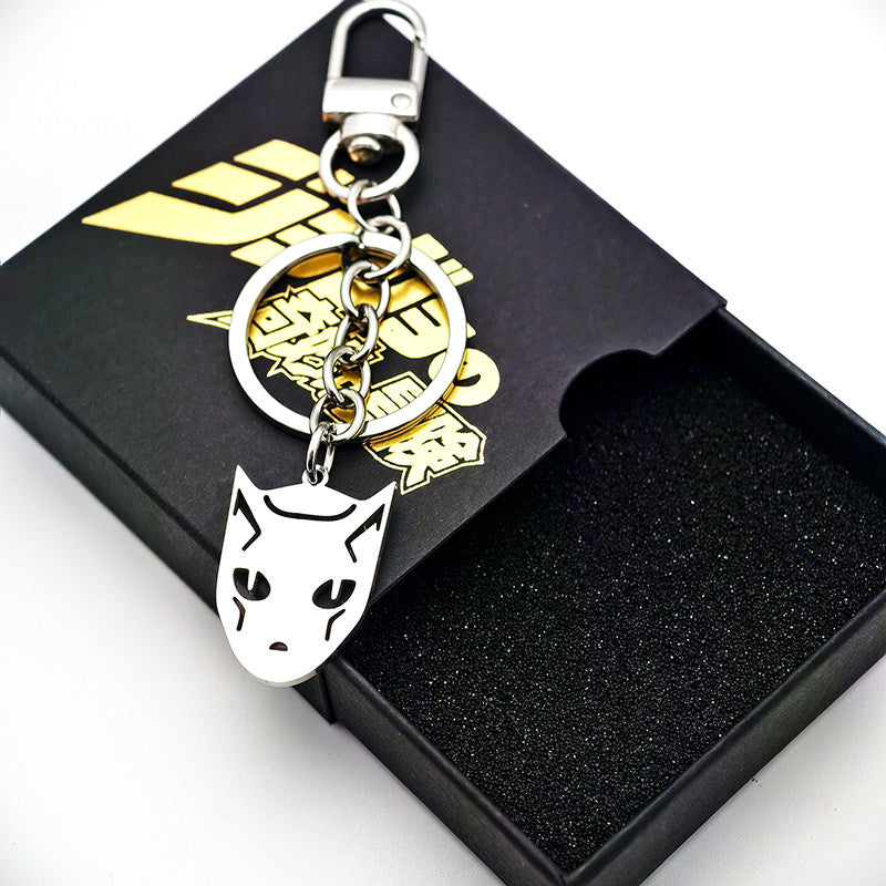 JoJo's Bizarre Adventure keychain - anime collectible accessory angle view