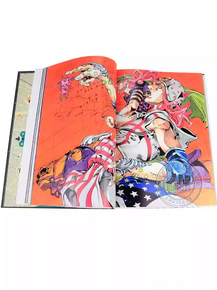 JoJo's Bizarre Adventure art book - premium anime artwork collection design detail
