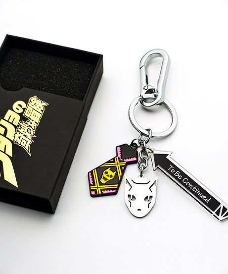 JoJo's Bizarre Adventure keychain - anime collectible accessory angle view