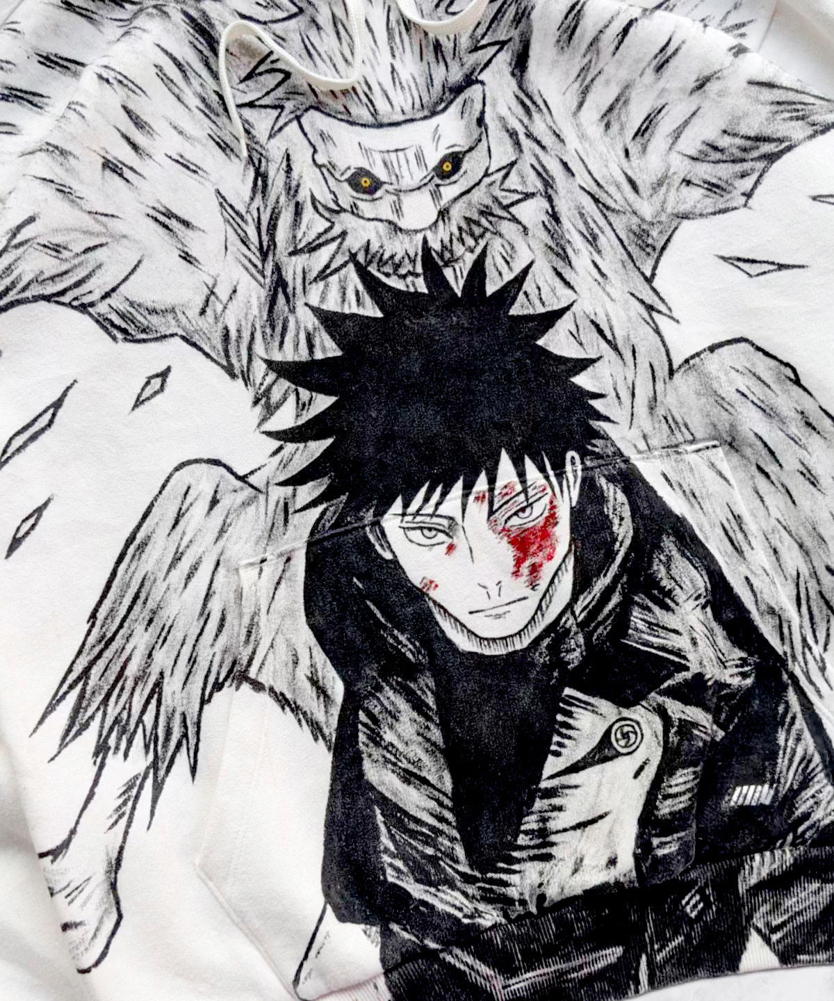 Megumi Fushiguro Spray Painting Hoodie Pre-Order