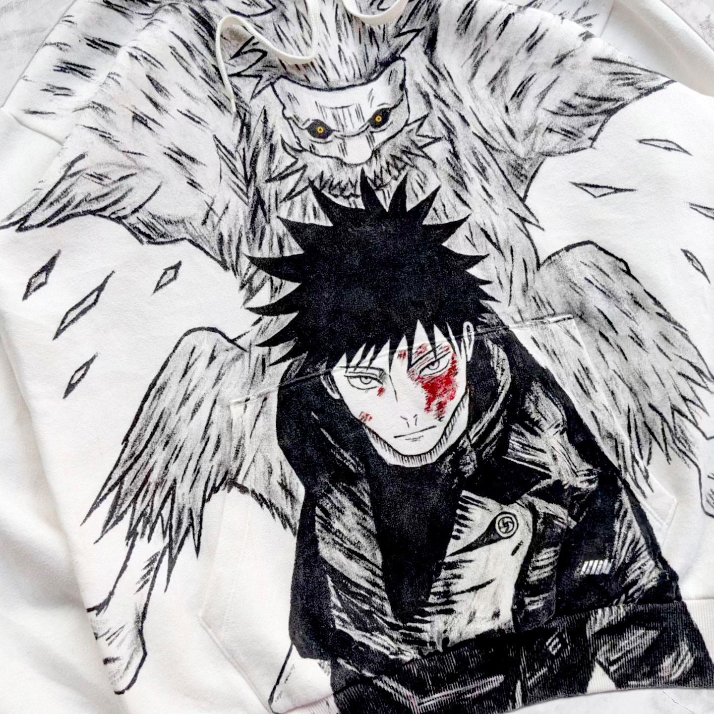 Megumi Fushiguro Spray Painting Hoodie Pre-Order