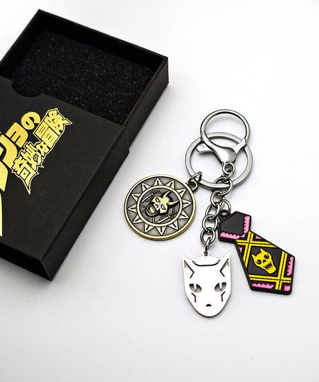 JoJo's Bizarre Adventure keychain - anime collectible accessory angle view