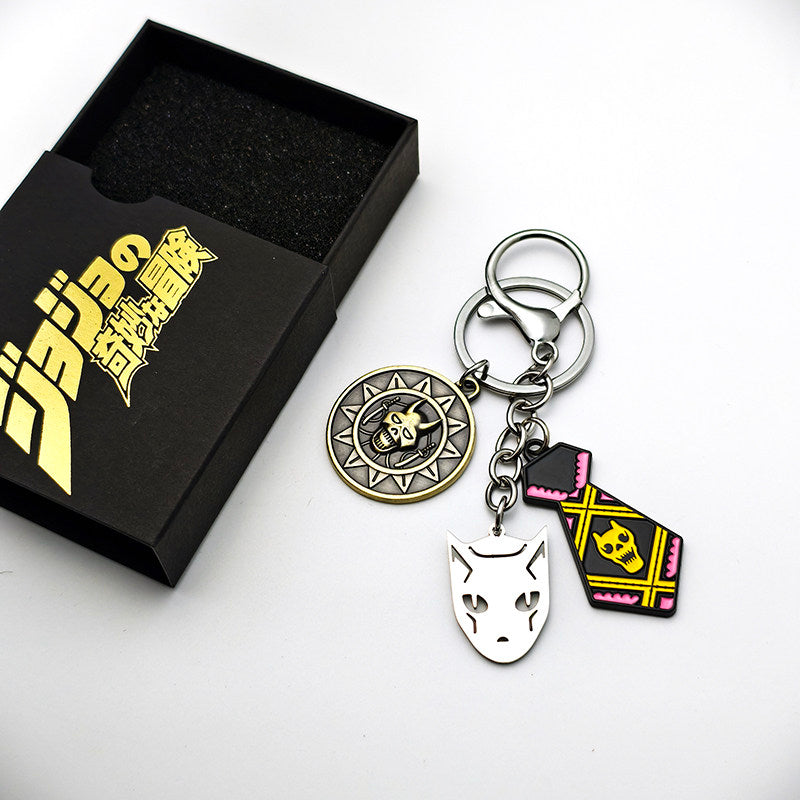 JoJo's Bizarre Adventure keychain - anime collectible accessory angle view