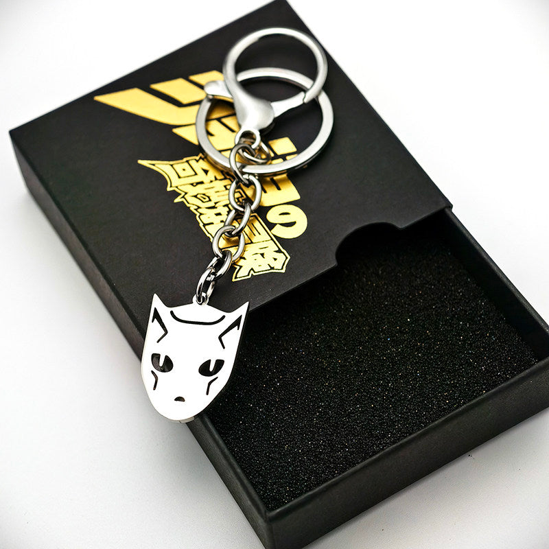JoJo's Bizarre Adventure keychain - anime collectible accessory angle view