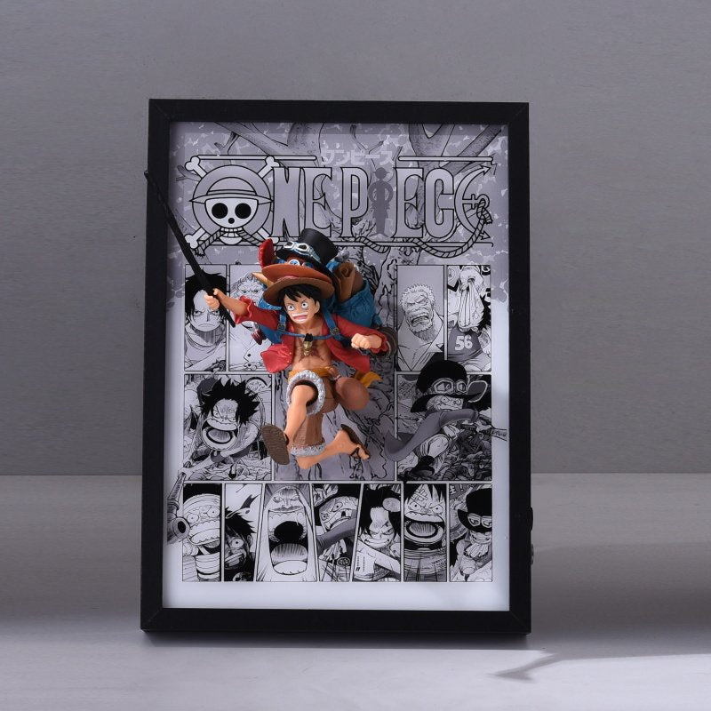 One Piece Luffy, Ace And Sabo Brotherhood 3D Light Wall Art