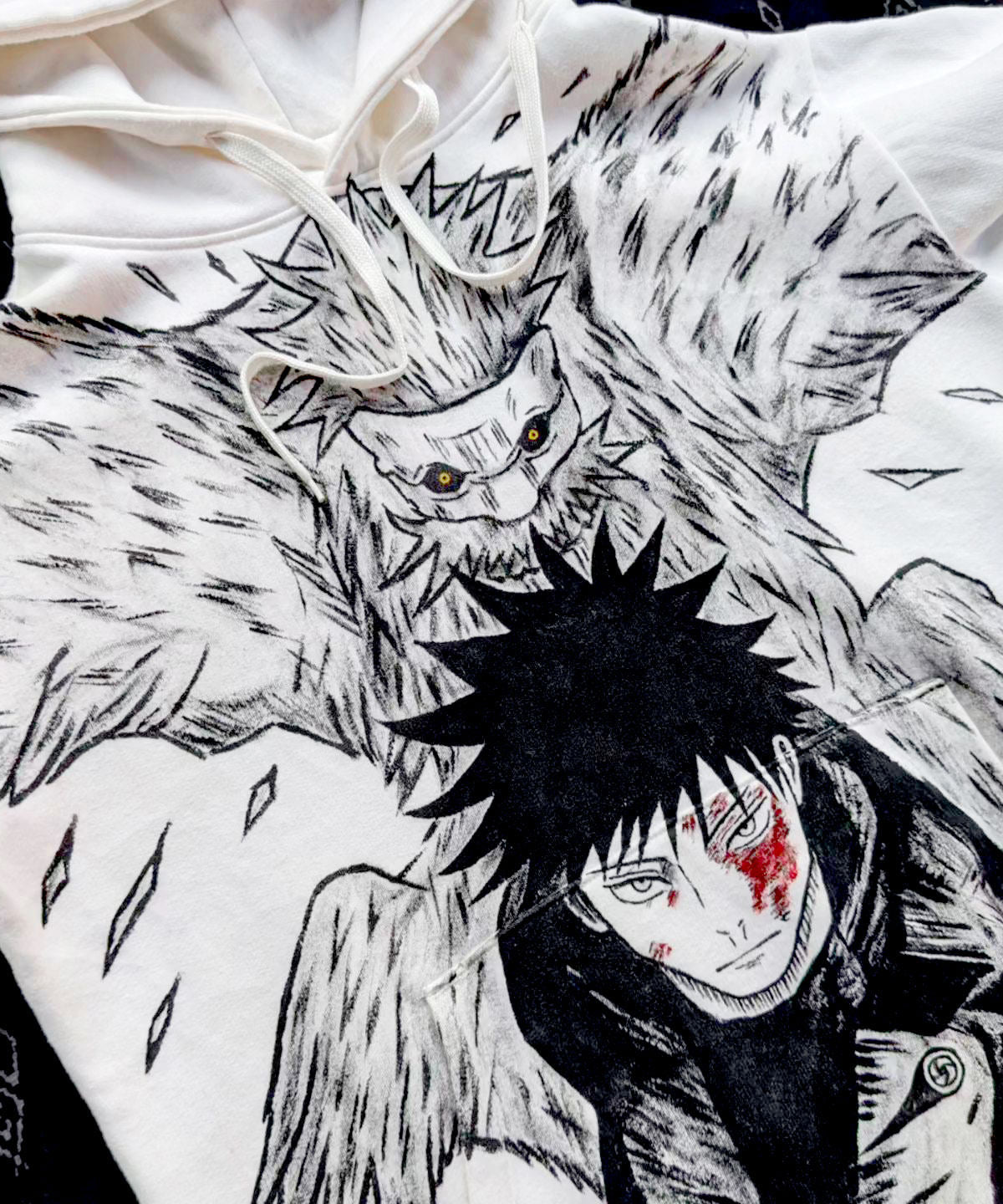 Megumi Fushiguro Spray Painting Hoodie Pre-Order